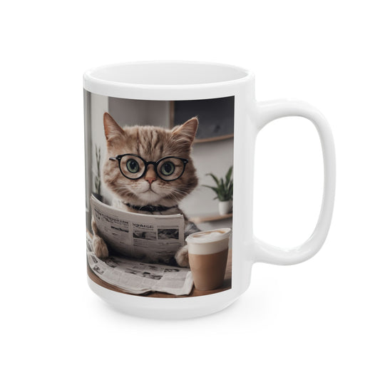 Ceramic Mug, (11oz, 15oz) cat lovers